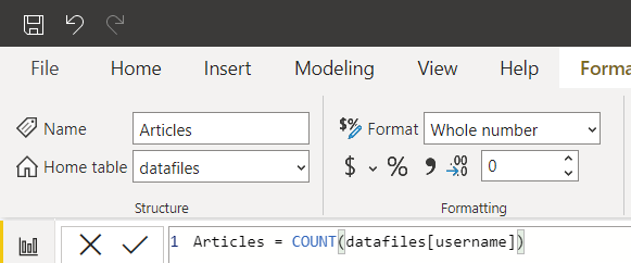 article count